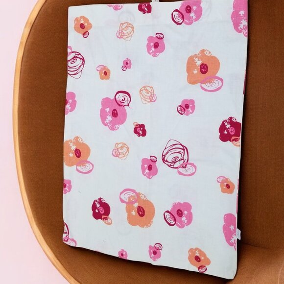 J. Jill Travel Shoe/Purse Dust Bag – Pink, White & Orange Floral Drawstring Bag - Picture 3 of 8